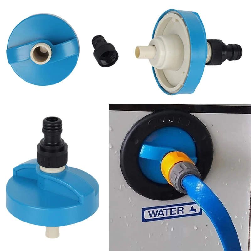 

Крышка наполнителя впуска воды Rheinland, быстрый разъем для шланга, адаптер для заполнения резервуара для воды Rv для каравана, дома на колесах, кемпера, фургона