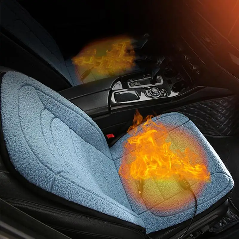 1 Pair Heated Car Seat Cover Car Heating Seat Cover Front Car Seat Pads Accessories Heat Seat Cover For Home Office Chair Auto