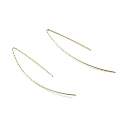 Fashion Copper Gold Color Minimalist Earrings Arc Threader Dangle  Everyday Jewelry Gifts For Women Girls