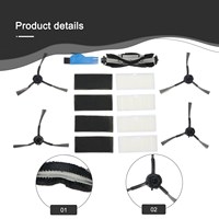 Comprehensive Replacement Parts for Vactidy For Nimble For T6 Robot Vacuum Cleaner 4 Side Brushes 1 Roll Brush