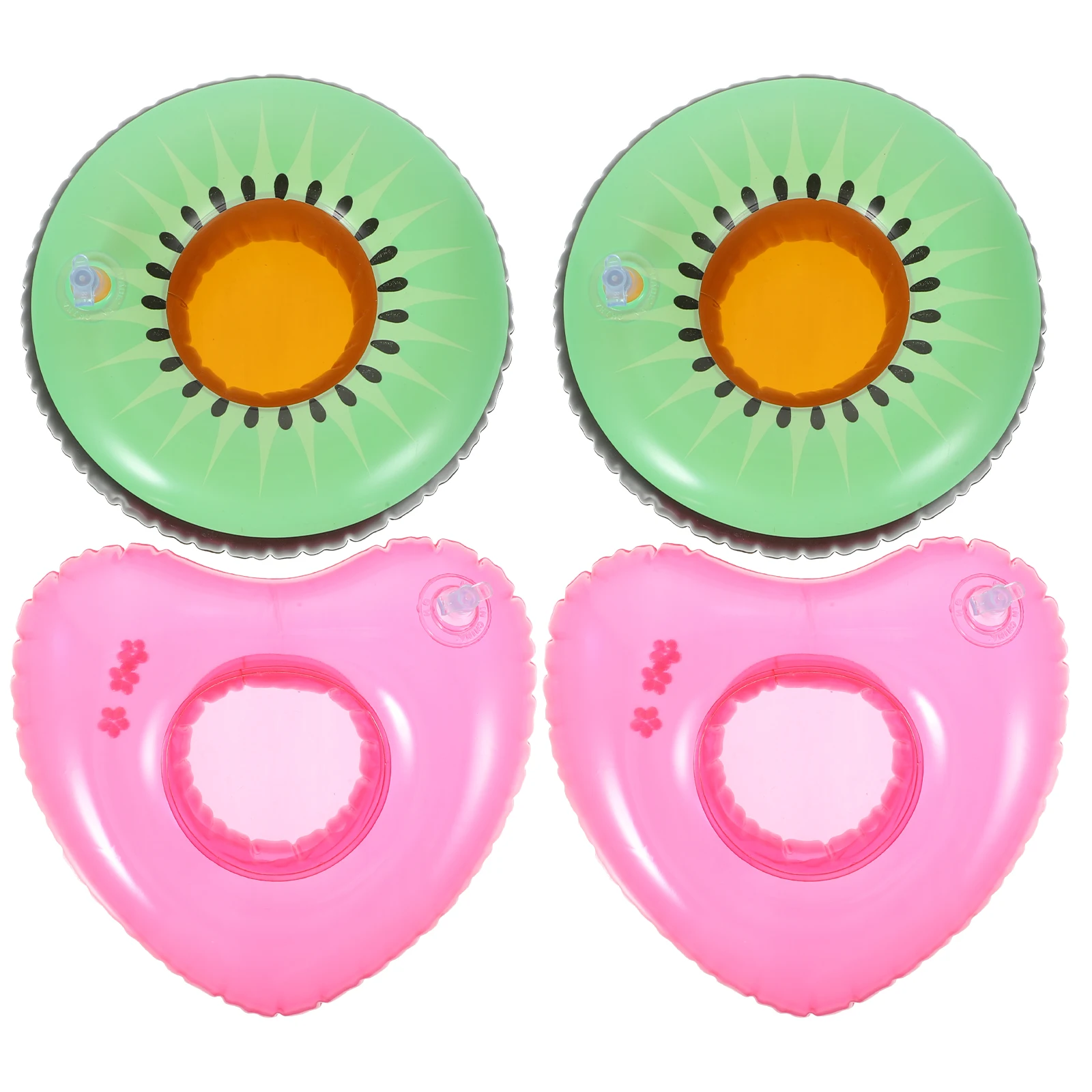 4 قطع من حامل المشروبات القابل للنفخ، كوب عائم لحفلات حمام السباحة، متعة المياه، حمام الأطفال، ديكور الحدث ذو الطابع الاستوائي #3