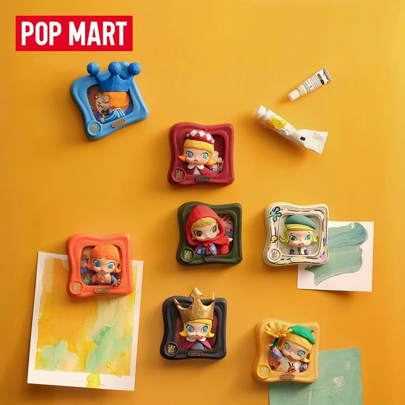 Магнит на холодильник Pop Mart Molly Blind Box: Декоративный элемент для дома, художественный подарок для взрослых коллекционеров