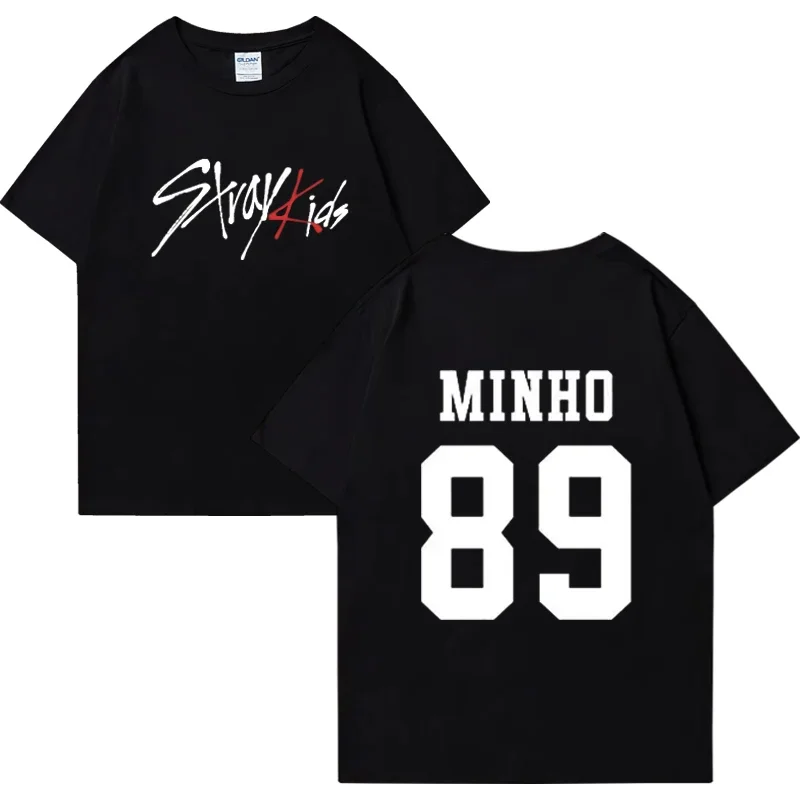 Trend Kpop bezpańskie dzieci T Shirt SKZ mężczyźni kobiety bawełniana koszulka Straykids Seungmin FELIX HYUNJIN JEONGIN MINHO krótka