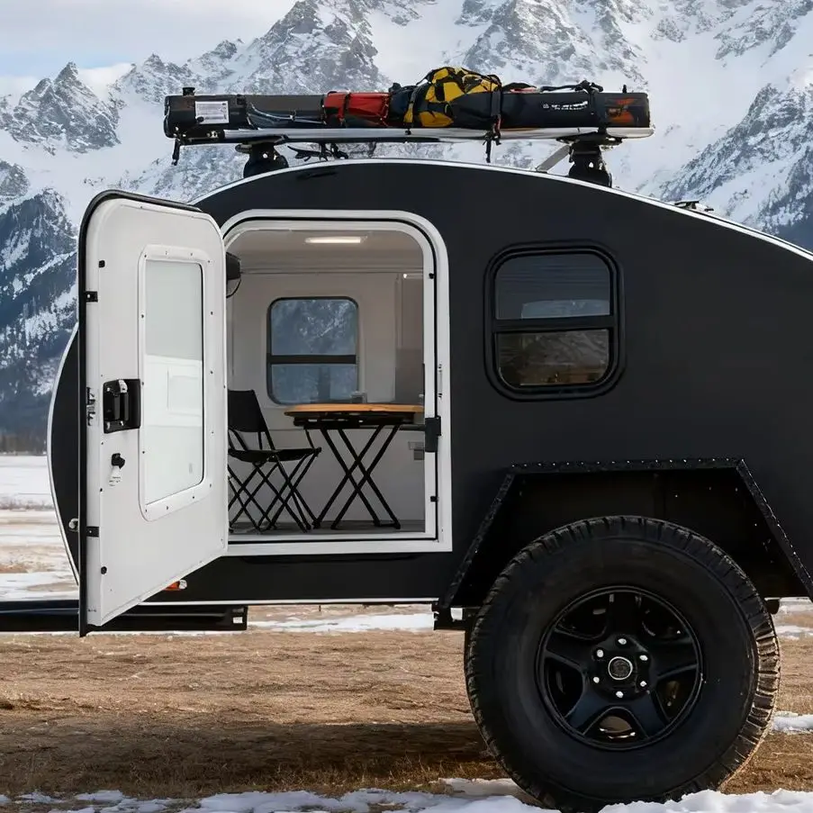 Wohnmobil-Tür, abschließbare Wohnwagentür 660x914mm, Aluminium, Fahrer- und Beifahrerseite, für Anhänger, Wandstärke 30-60mm