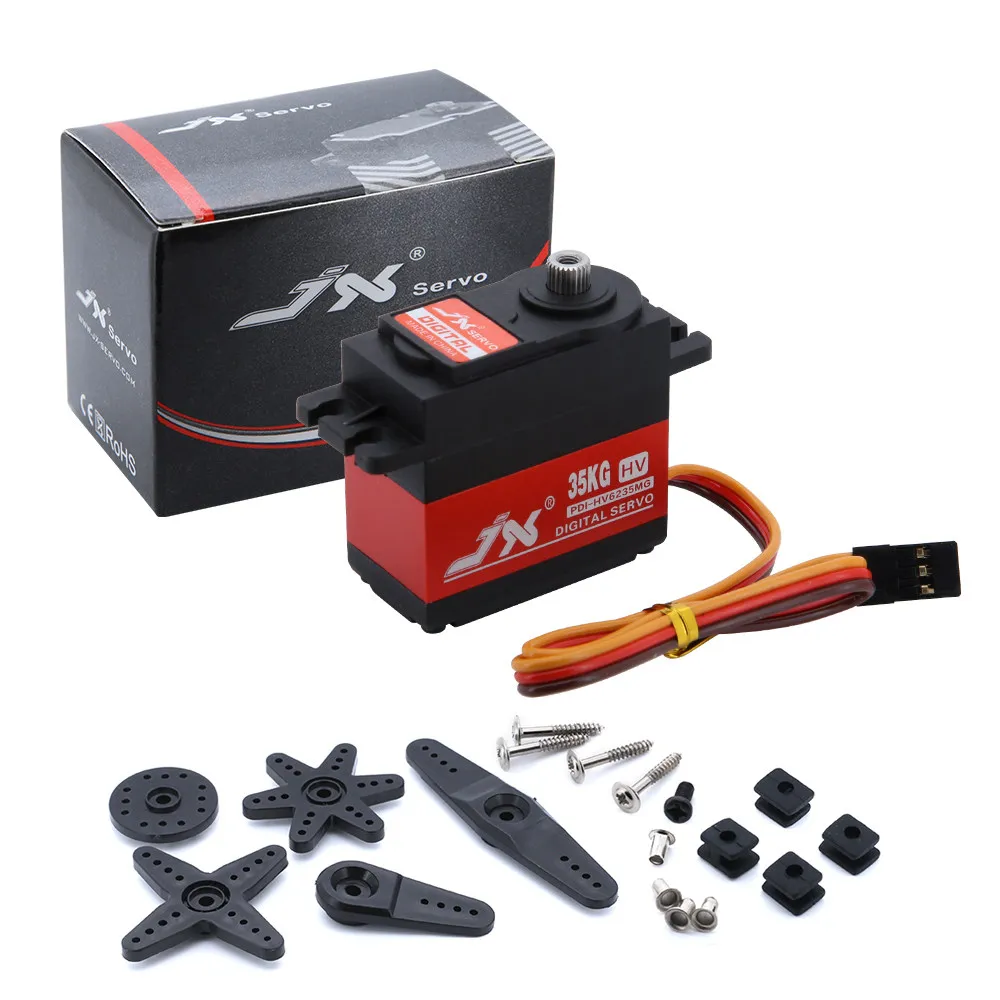 JX Servo PD-HV6235MG Large Torque 35KG 180°/360° Metal Standard Digital Motor Servo for RC Car Model Airplane Drone Helicopter