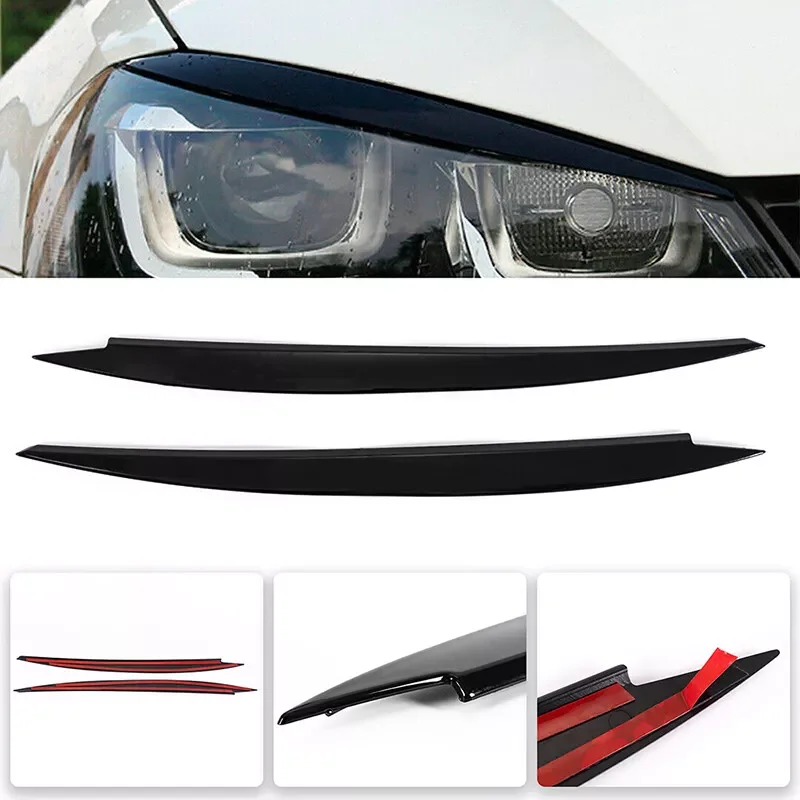 Car Headlight Eyebrow Eyelid Cover Trim for VOLKSWAGEN VW Golf 7 7.5 VII GTD R MK7 MK7.5 2013-2019 Eye-catching Stickers