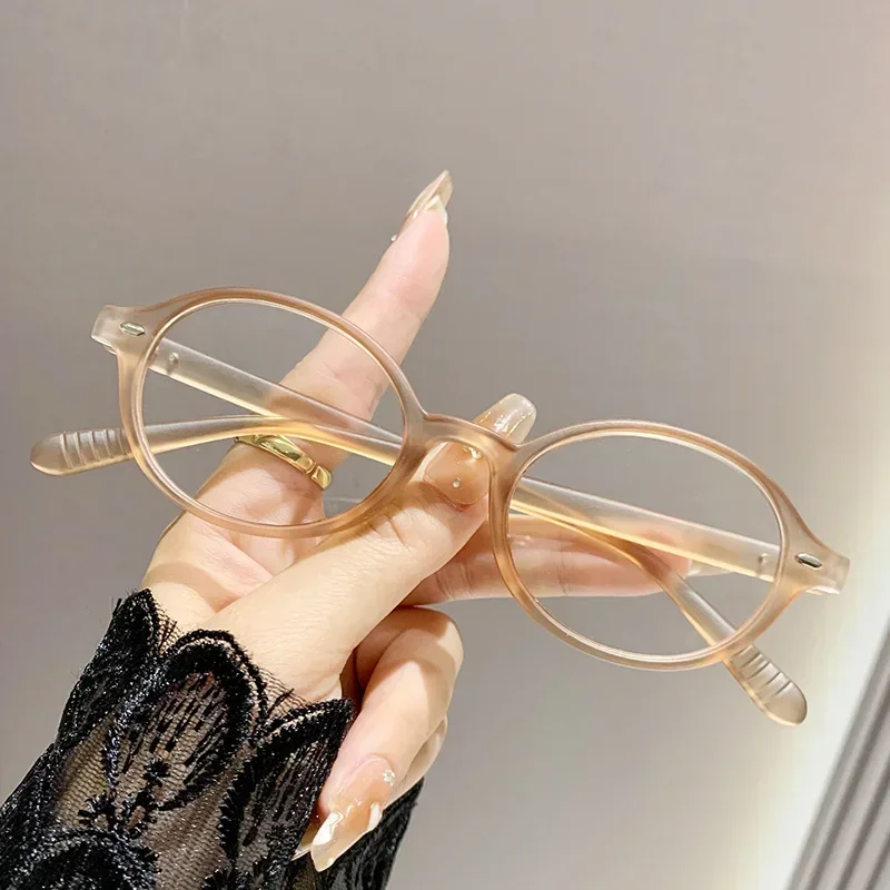 Fashionable Oval Frame Reading Glasses for Women Men Trendy Plus Diopter Presbyopia Unisex Anti-blue Light Far Sight Glasses