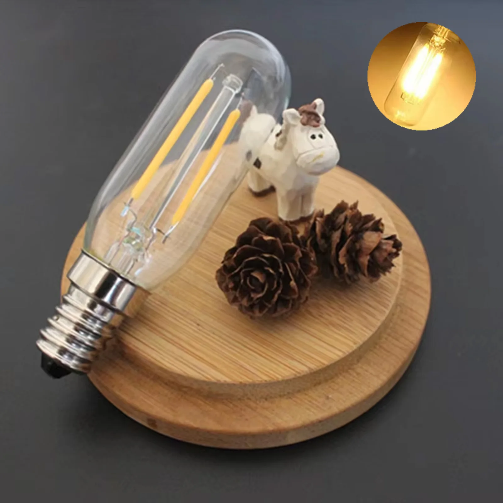 T25 E14 Led Lamp Cob Lampen Warm Wit 2w 4w Wolfram Filament Lamp Ac220v Helderglas Range Hood Huisdecor Vintage Edison