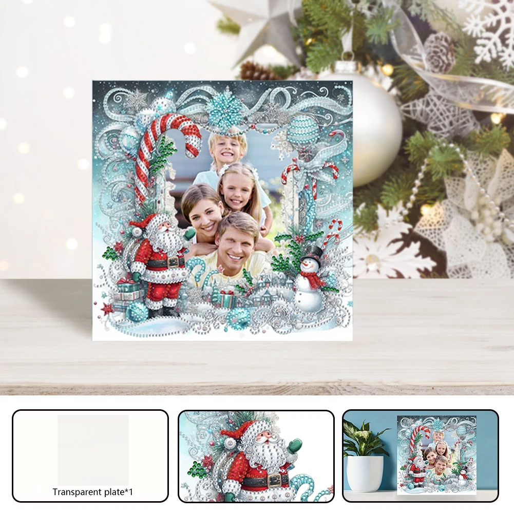 

Алмазная картина фоторамка 2D/плоская DIY Рождественская частичная дрель Рождественская фоторамка Интересная хрустальная фоторамка для домашнего декора