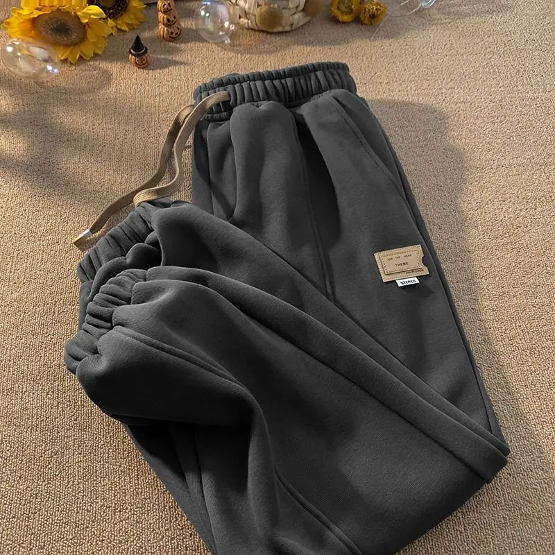 

Мужские спортивные брюки Extra Large 300 Pou в стиле ретро с завязками, тонкие, свободные, повседневные, для весны и лета, модные летние штаны