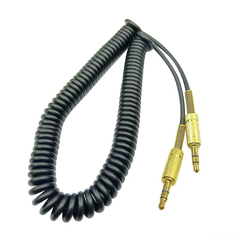 3.5mm TRS Gold Plating Audio Coil Cable