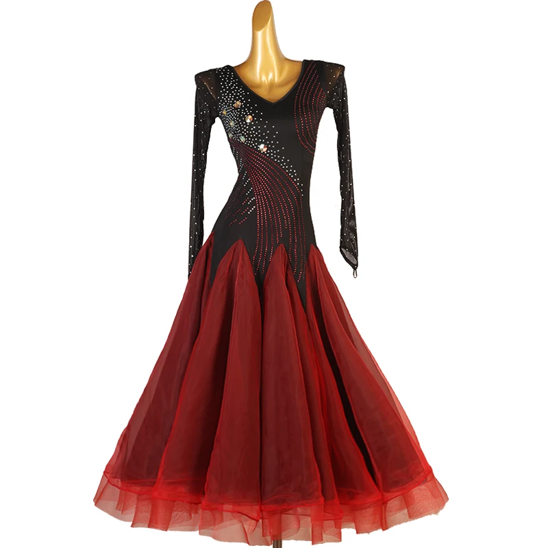 

New Modern High End Performance Competition Waltz Tango Social Dance Dress