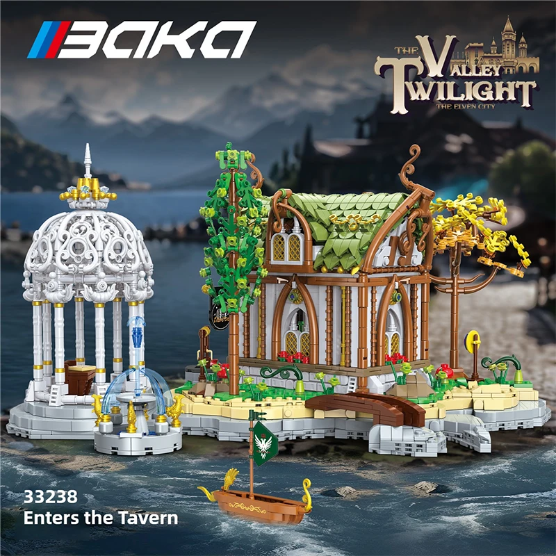 

2867PCS Nordic Water City Tavern Building Blocks Fantasy Movie Classic Building Models Bricks Diy Toys For Kids Holiday Gifts