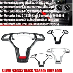 5 Color Car Steering Wheel Frame Trim Cover For Mercedes-Benz A C E GLA CLA Class W176 W204 W212 C117 C172 2012-2014