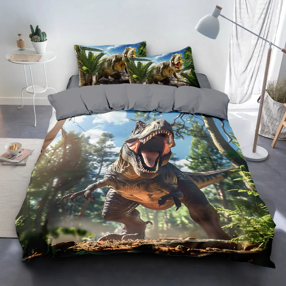 

World Park Dinosaur Bedding Set Boys Girls Twin Queen Size Duvet Cover Pillowcase Bed Kids Adult Home Textileextile