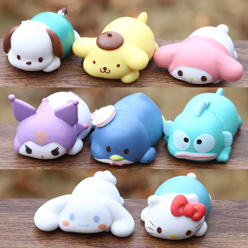 

Sanrio Kawaii Kuromi My Melody Cinnamoroll кукла модель фигурки ПВХ Q версия Коллекционные игрушки подарок на день рождения