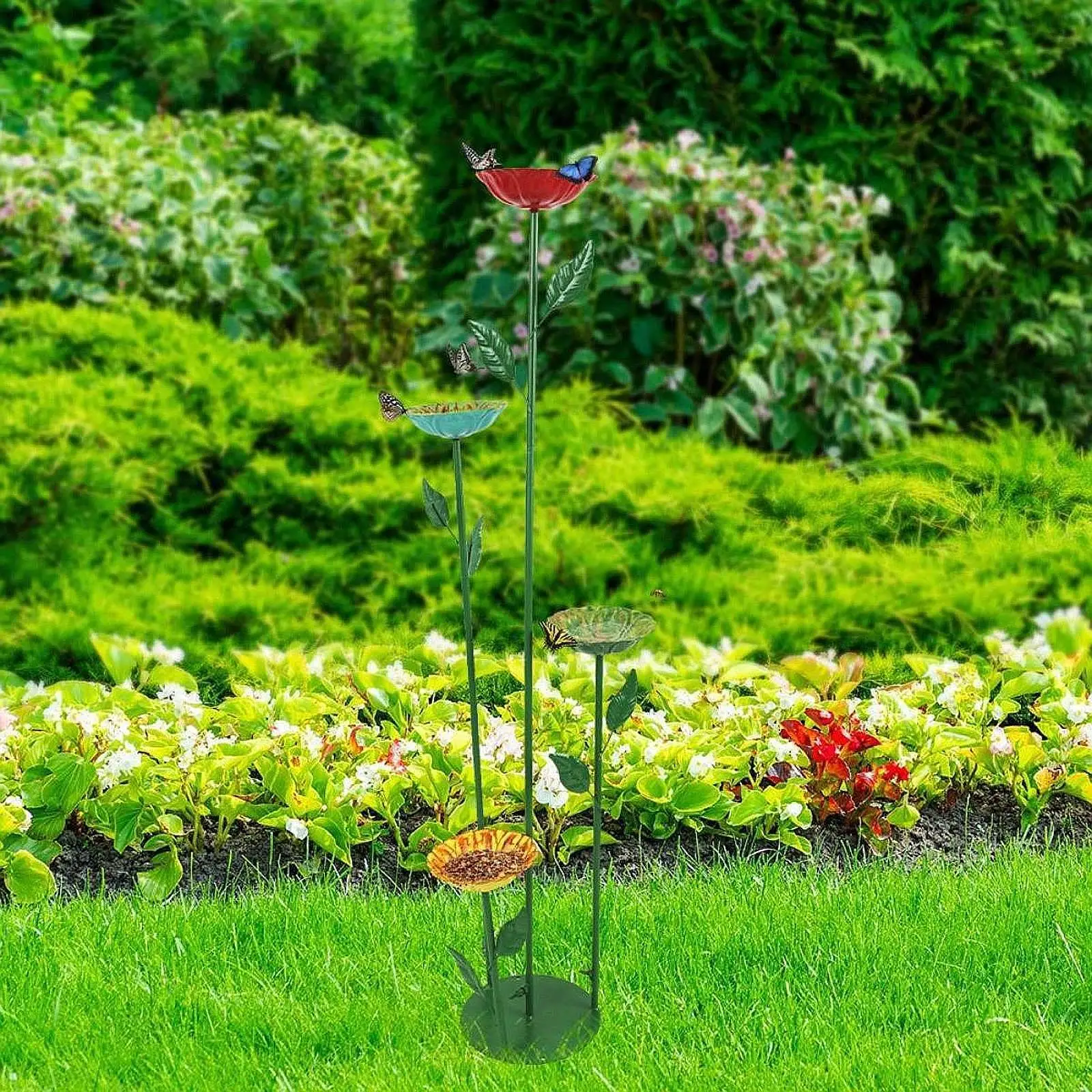 

Bee Butterfly Waterer Iron Art Bird Feeder Sturdy Water Feeder for Bee &
