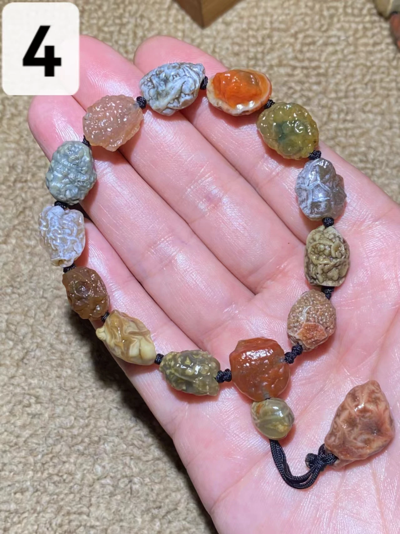 1pcs/lot World Collectibles Strong Energy Amulet Gobi Agate Natural Rough Stone Bracelet limited edition unique Ethnic style