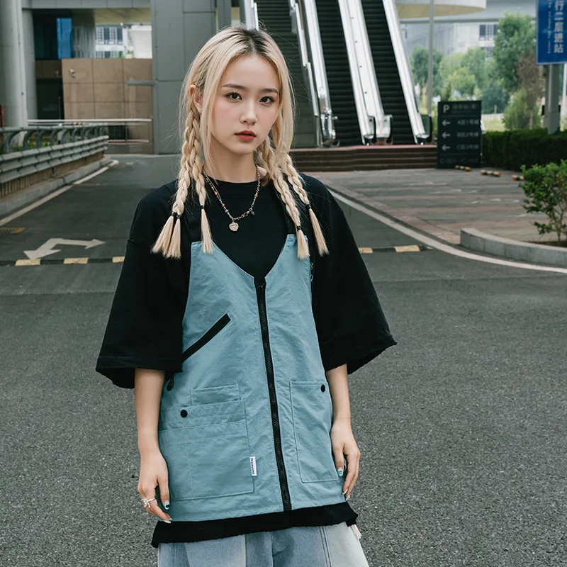 

Summer Lightweight Convertible Crossbody Vest Fashion Multi-pocket Large Capacity Outdoor Nylon Cargo Vest Shoulder Bag