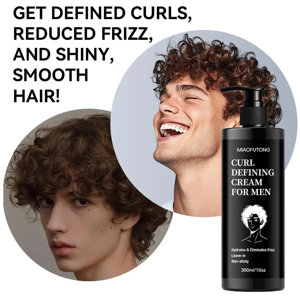 

300ml Hair Curling Cream Anti-Frizz Bouncy Resilient Moisturizing Hair Breakage Styling Lotion Smooth Hair Prevent Care Enh V5F7