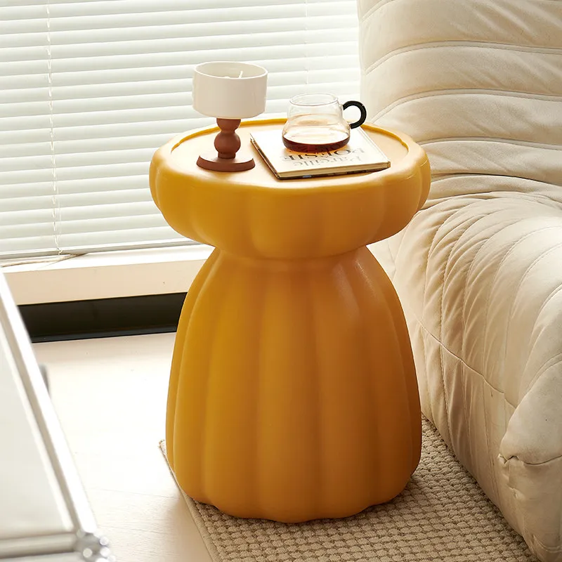 

Nordic Style Living Room Furniture Plastic Sofa Side Table Round Small Coffee Table Homestay Bedside Table Cute Room Decor