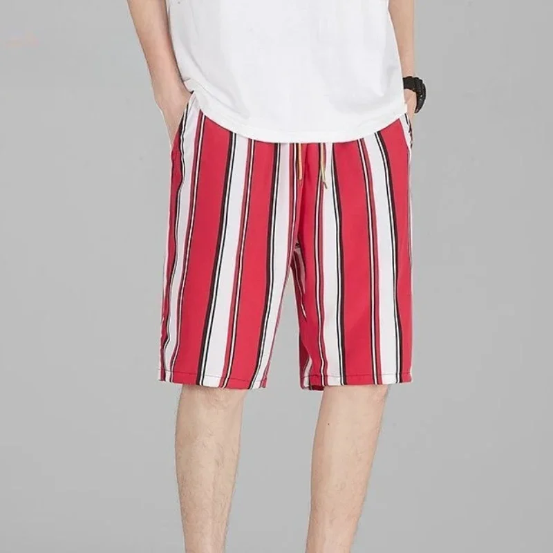 Пляжные широкие шорты для мужчин, мешковатые мужские шорты со шнурком, маленький размер, без логотипа, со льдом, стильные летние Y2k Xl