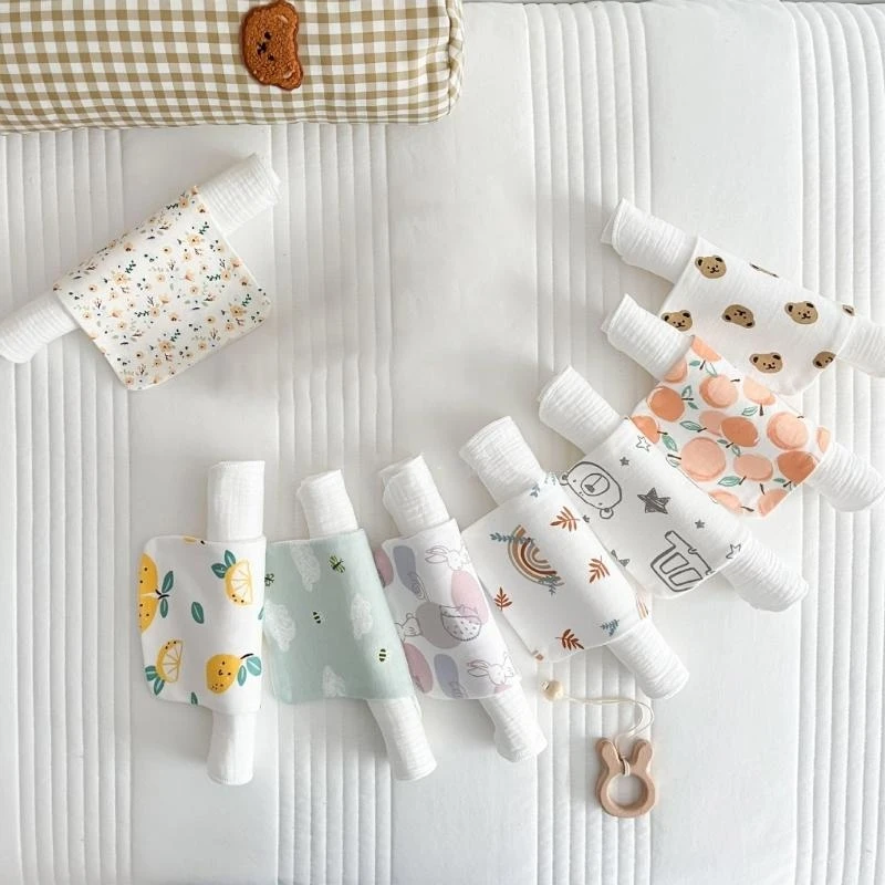 

J15U детская впитывающая ткань для пота на спине для мальчиков и девочек От 0 до 36 месяцев, мягкая дышащая ткань с цветочным на