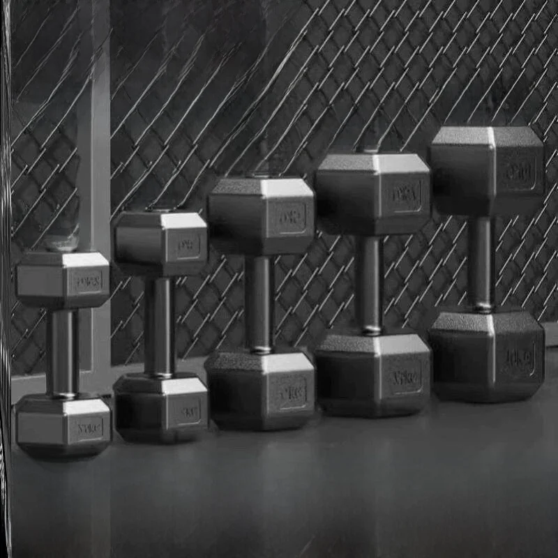 Hexagonal Dumbbells Home Fitness Equipment 5kg 10kg 15kg for Men Women Children Primary School Arm Muscle Practice Pair