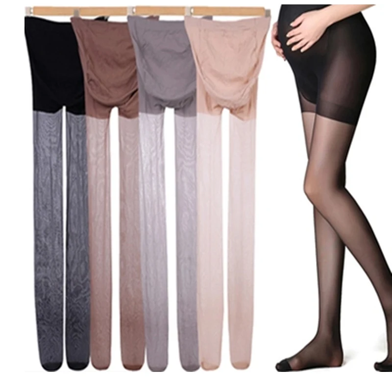 

4pairs Maternity Pantyhose Pregnancy Tights Over the Belly Solid Breathable Maternity Tights Stocking