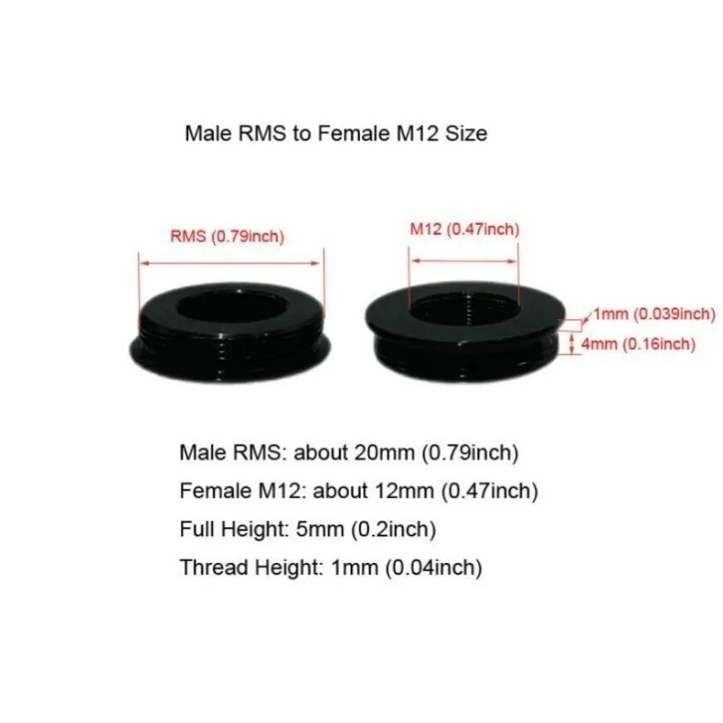 Picture 6: 1PCS M12x0.5 CCD Microscope Camera Lens C-mount RMS Lens Adapter Rings M12 to C mount Lens Adapter Tools