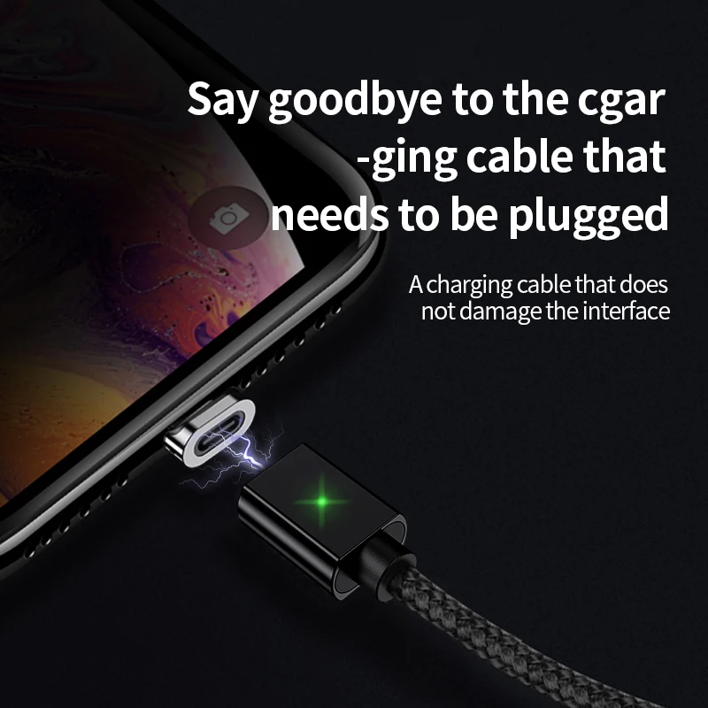 Elough 3 in 1 Magnetic USB Cable USB Type C Fast Charging Cable For iPhone 13 12 Xiaomi poco Magnet Charger Micro USB Cable Cord