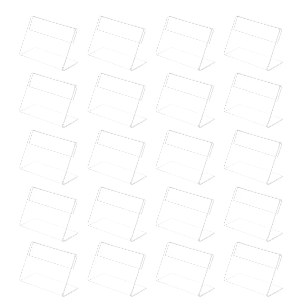 

30 Pcs Bracket Small Acrylic Desk Display Shelves Business Card Stand Label Countertop Holders