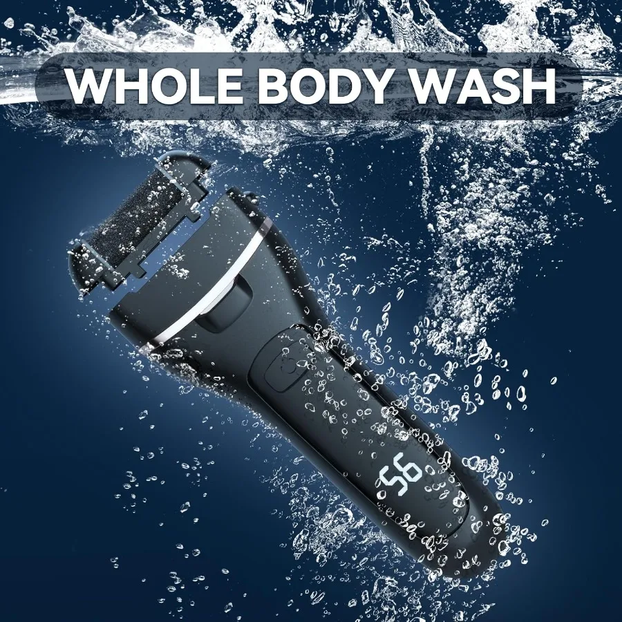 전동 발 각질 제거기 (3개 롤러 헤드, 2단 속도 조절, 충전식, 방수, 전문 페디큐어 키트, 17가지 기능 포함)