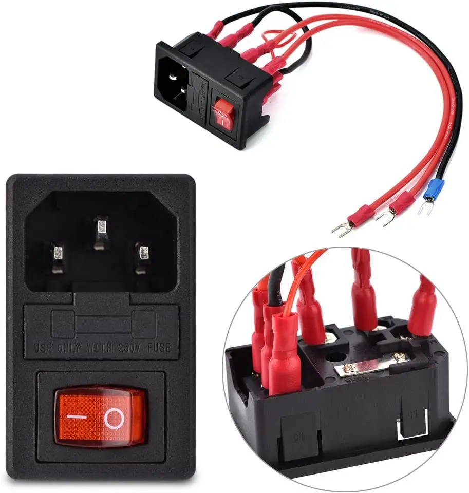 مقبس طابعة ثلاثي الأبعاد C14 مقبس كاسيت ثلاثة في واحد مع وحدة مقبس أنبوب الصمامات #1