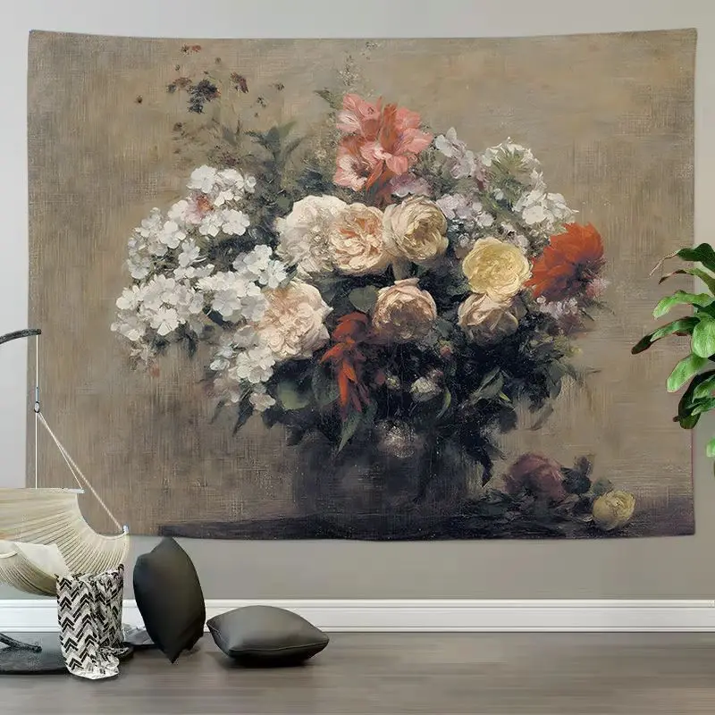 VIKAMA Vintage Pasture Livestock Art Wide Tapestry Wall Hanging for Room Wall Art Cozy Aesthetic Retro Stylish Home Decor