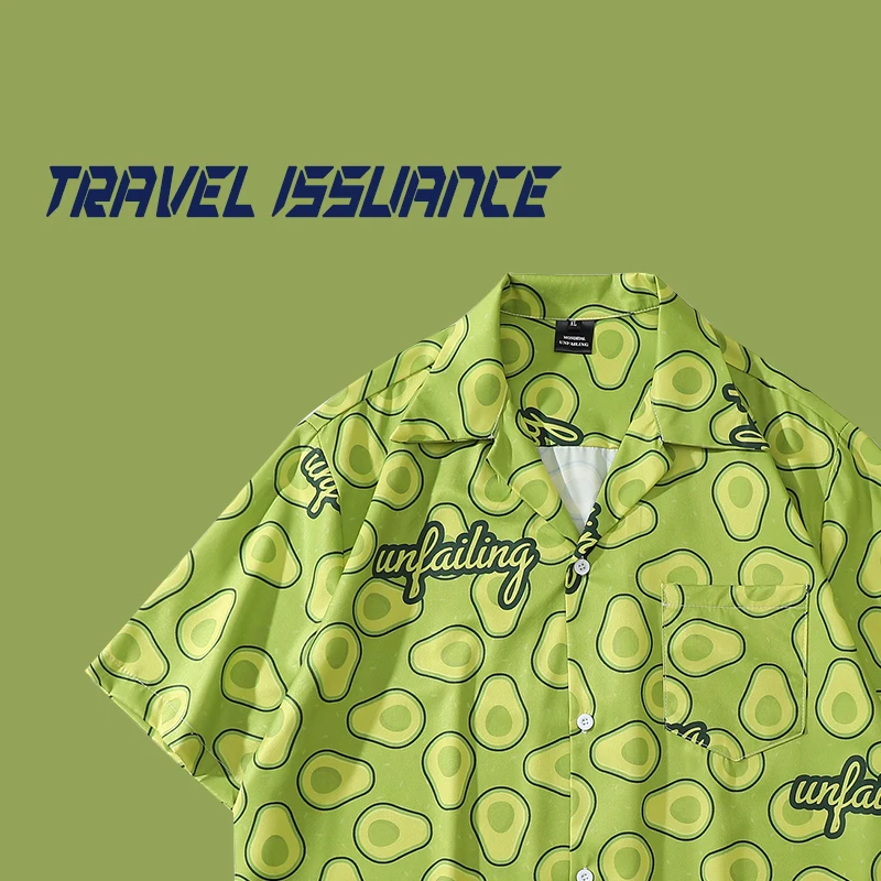 トラベル発行品-アボカドグリーン-ハワイ-レジャースタイル-カップルお揃い-フレッシュで楽しいポケットスクエアタオルアクセサリー