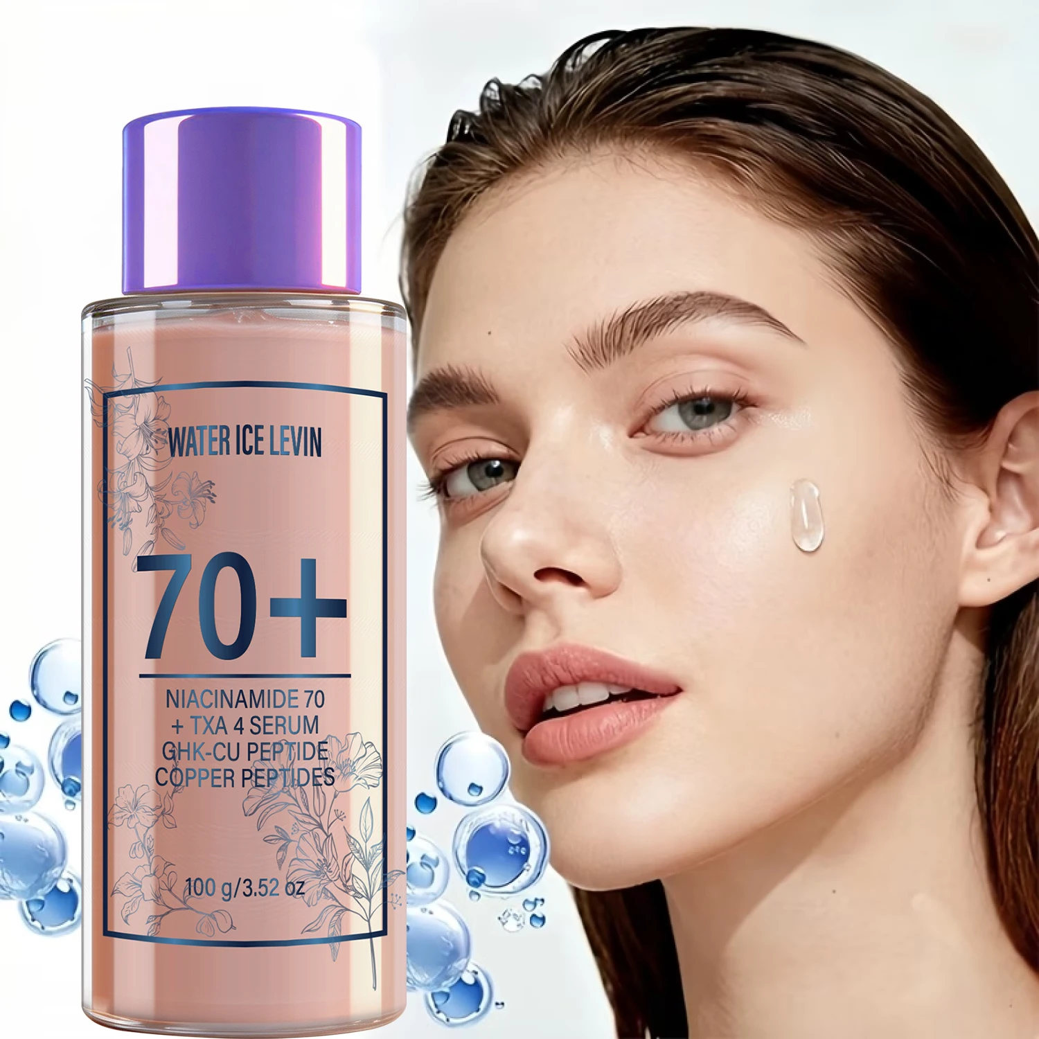 Quick Absorb Skin Essence Copper Peptide Niacinamide Compound Formula Revitalize Tired Dry Skin Boost Natural Healthy Glow 100g