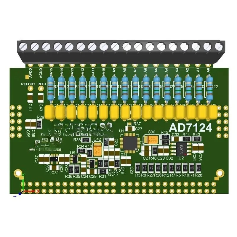 AD7124-8 24-bit ADC Signal Acquisition Module for Thermocouple PT100 RTD Strain Gauge