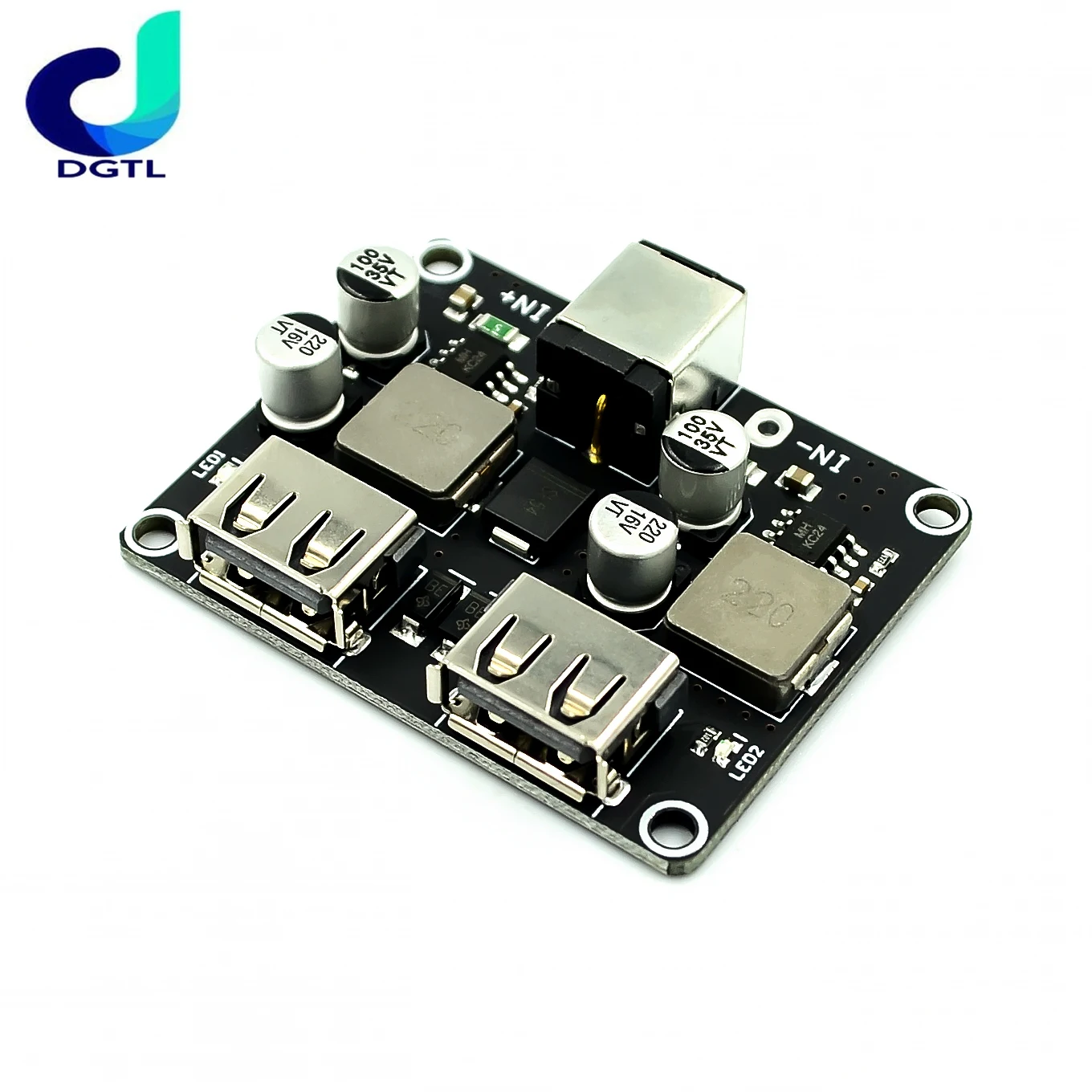 Convertidor reductor de carga USB QC3.0 QC2.0, DC-DC, módulo reductor de 6-32V, 9V, 12V, 24V a placa de circuito de carga rápida de 5V