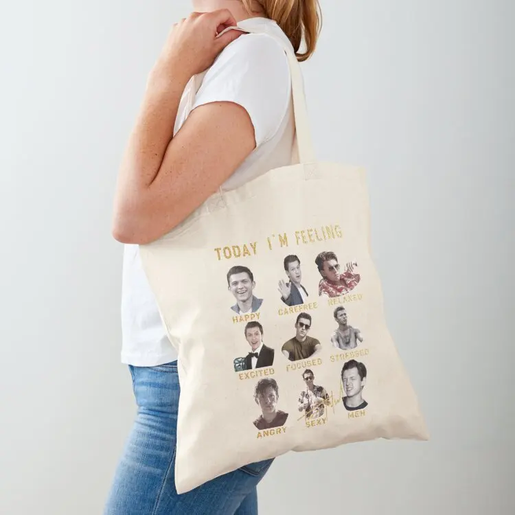 

Tom Holland - Funny Feelings - Gold Edition Tote Bag tote bag men tote bags aesthetic bag for beach hand ladies