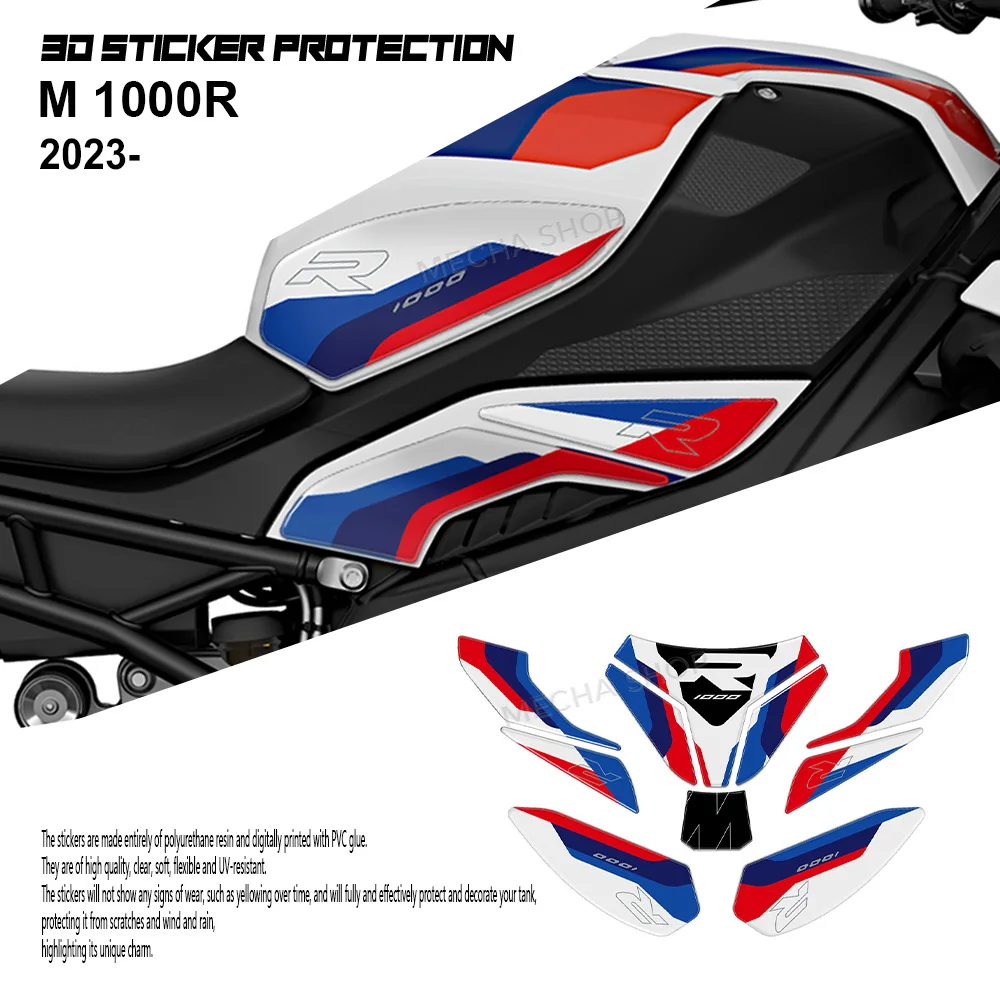 

For M 1000 R M1000R Motorcycle 3D Sticker Knee Grip Traction Protector Tank Pad Accessories Fuel Tank Pad 2023-2024
