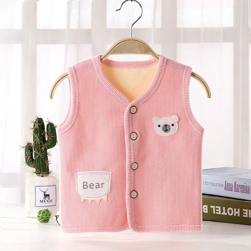 

Autumn Winter Kids Clothes Waistcoat Children Vest Boy Girl Thicken Lining Keep Warm Jackets Children's Clothing Comfortable