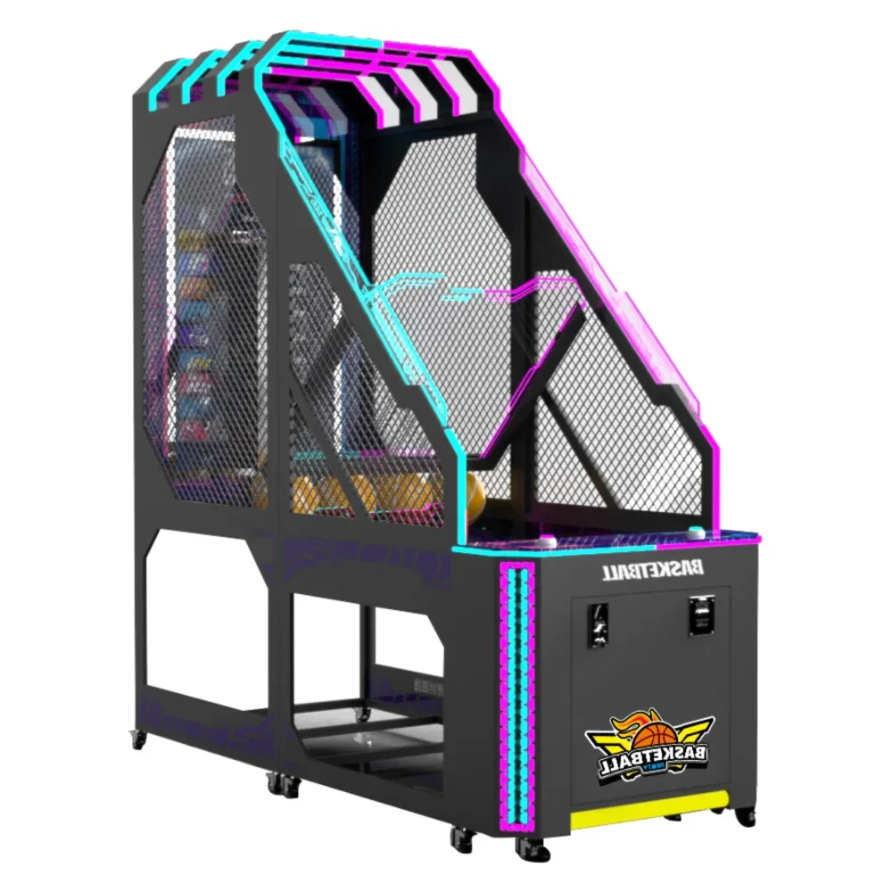 Commercial Indoor Adult Coin Operated Electronic Basketball Arcade Machine Competition Interactive Game Basketball Machine