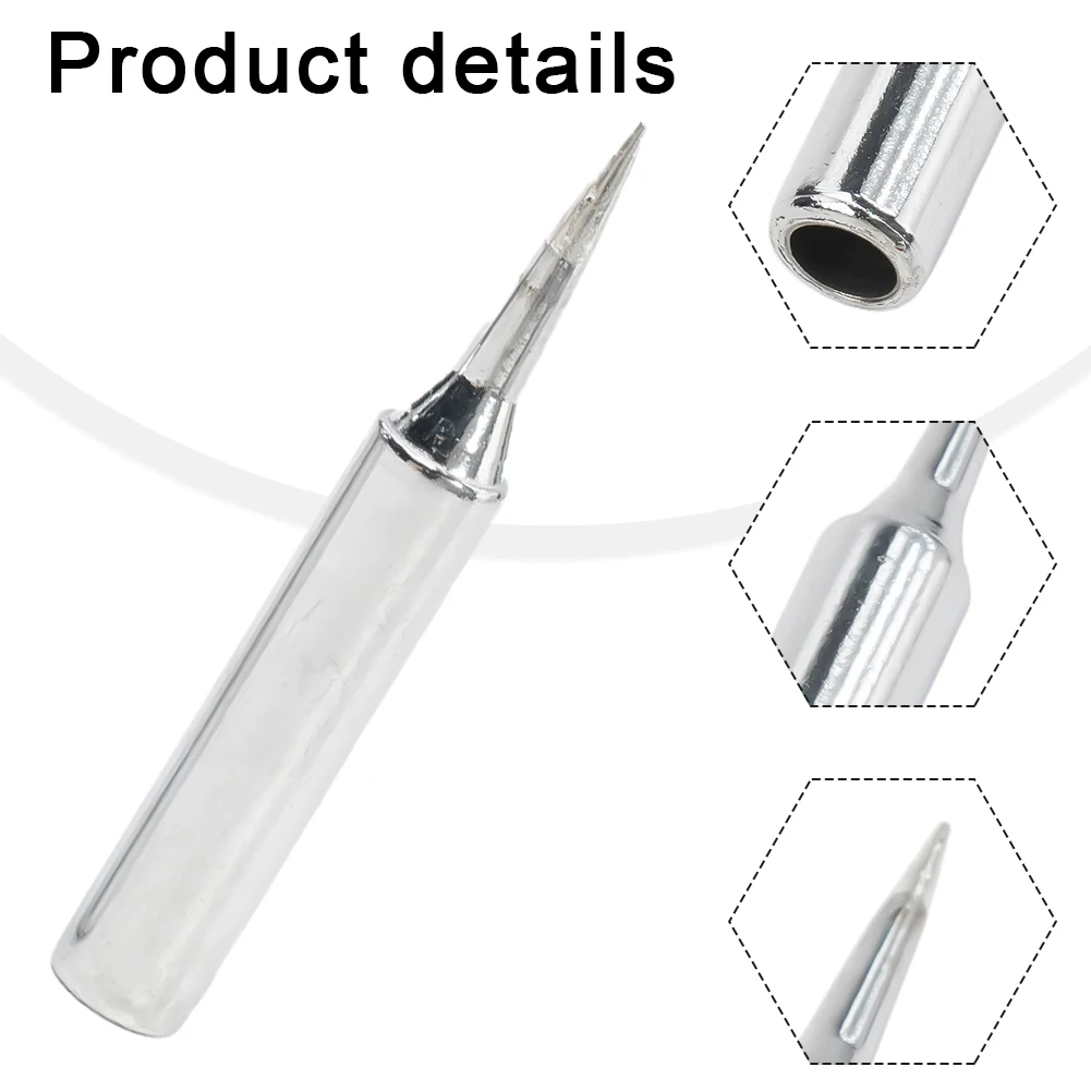 Light Weight 10 Pack Soldering Iron Tip 1.65\\\\\\\\\\\\\\\" Silver Stable Performance 200~480℃ 900M-T-I / 900M-T-B High Safety