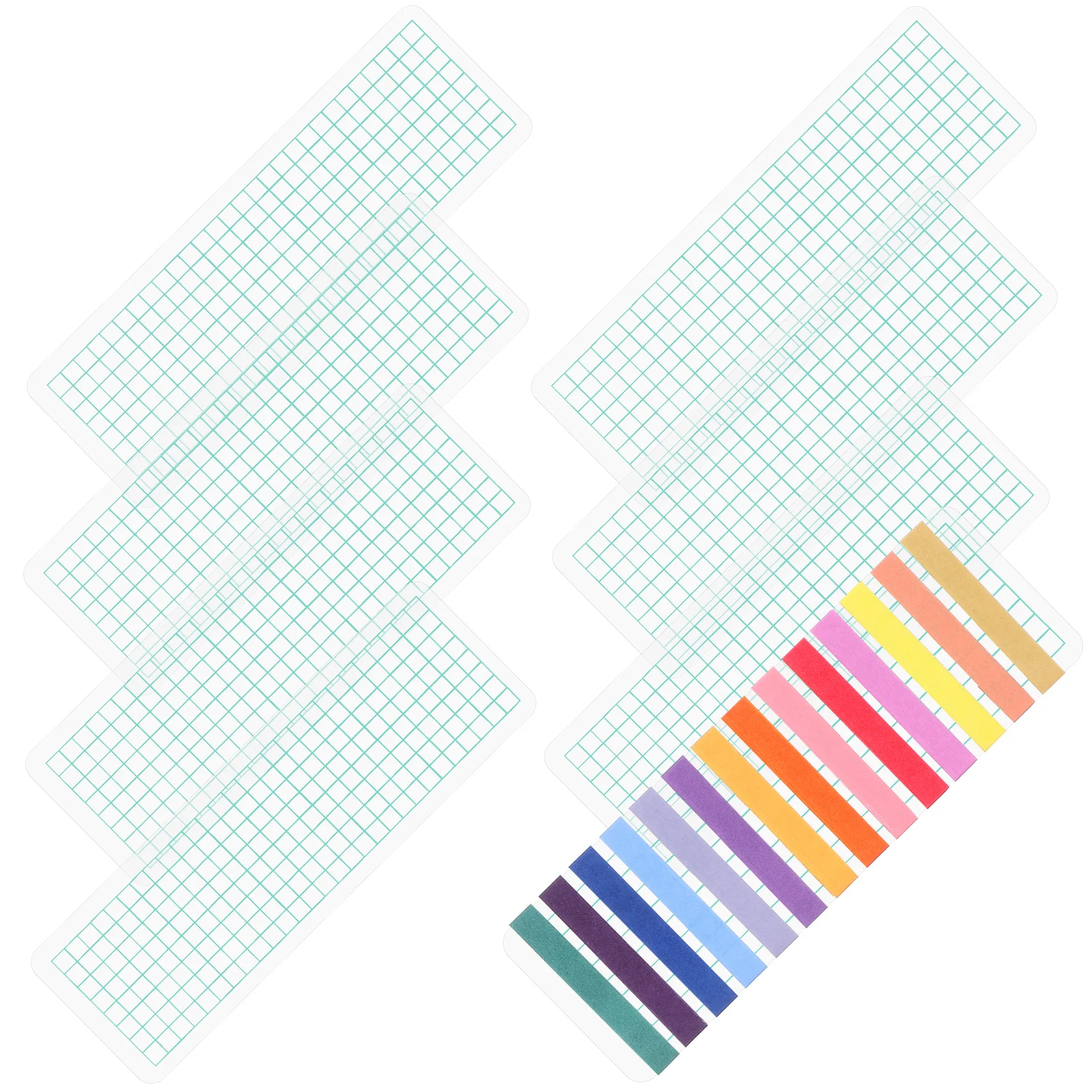

40pcs Organizer Washi Cards Tape Sample Boards Plastic Washi Tape Storage For Home Office School Use Portable Adhesive Tool