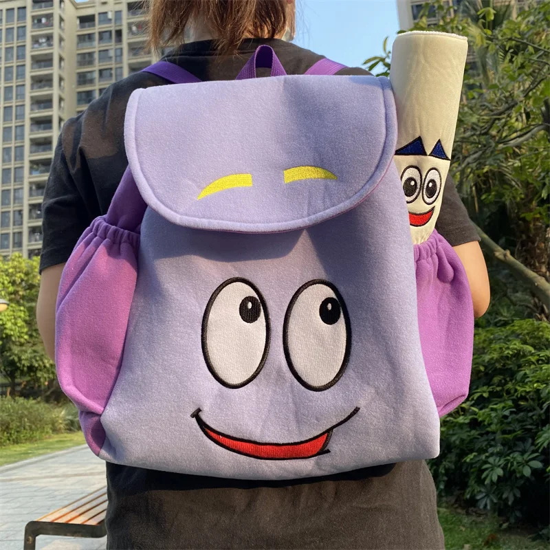 Dora Explorer Backpack Rescue Bag with Map,Pre-Kindergarten Toys Cosplay Prop Kids Little Buddy Back to School Gifts