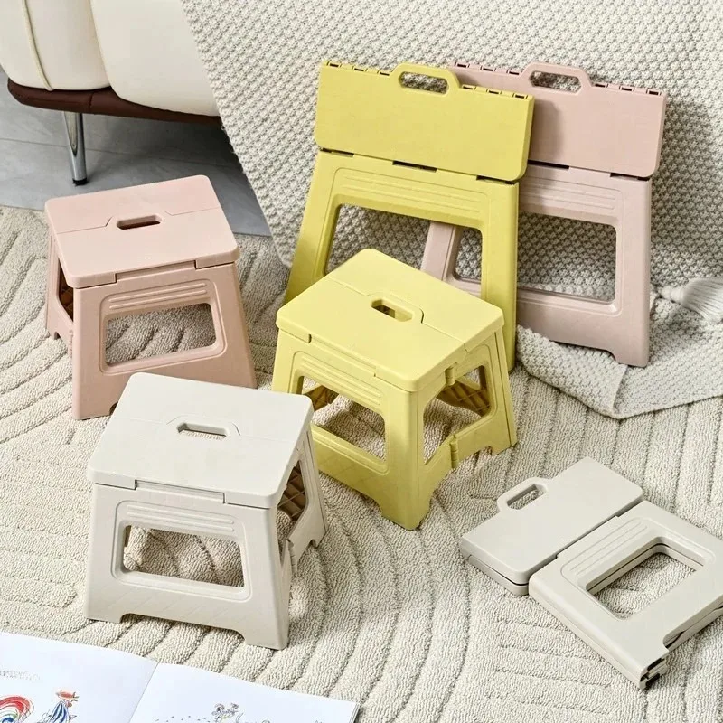 Lightweight Folding Stool, Portable Integrated Seat for Camping Fishing Home Outdoor Use