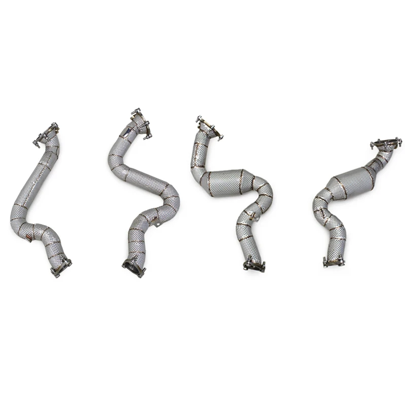 

SUS304 Exhaust Pipe System For Audi S6 S7 C7 4.0L 2013-2018 | Choice Of Straight-through Or High Flow Sport Cat Downpipe