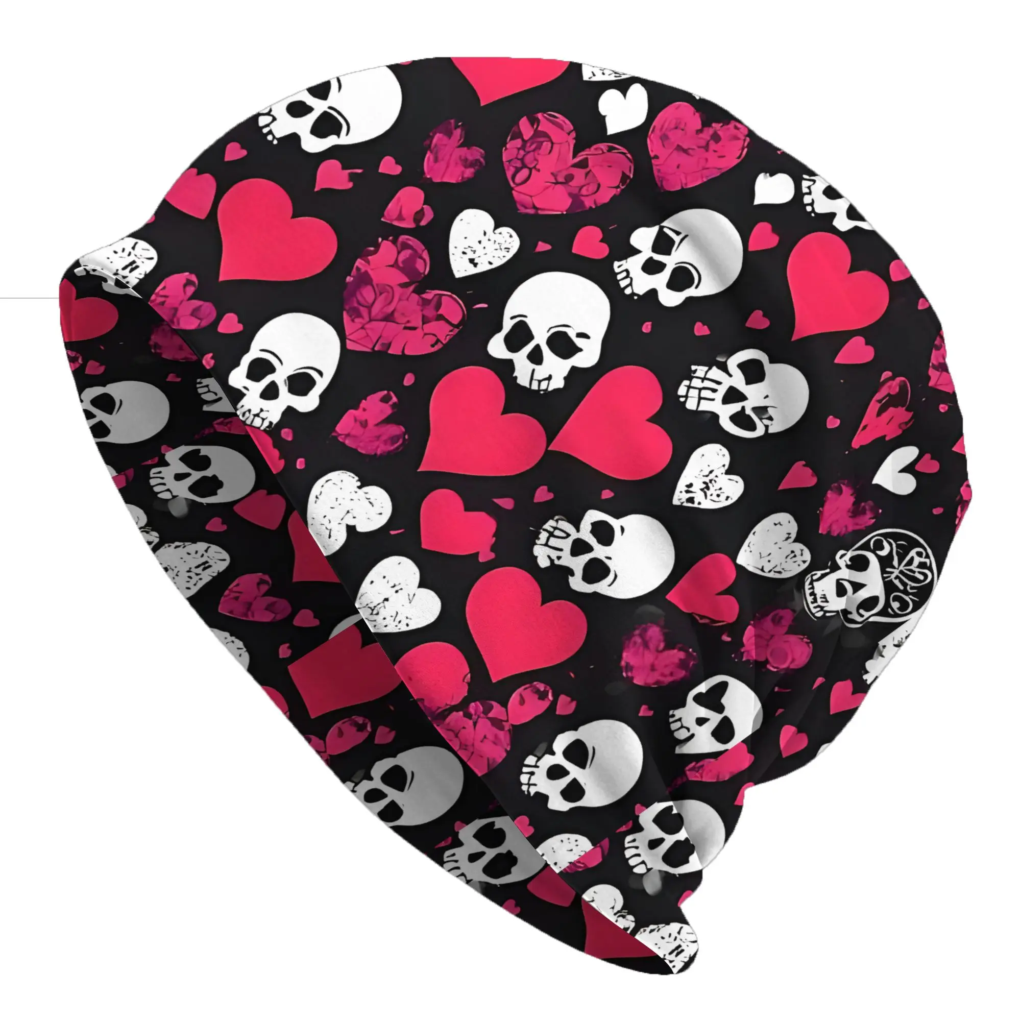 Autumn Styles Bonnet  Men Women's Thin Hat Spooky Scary Love, Skulls And Hearts Summer Cap Hip Hop Skullies Beanies Caps