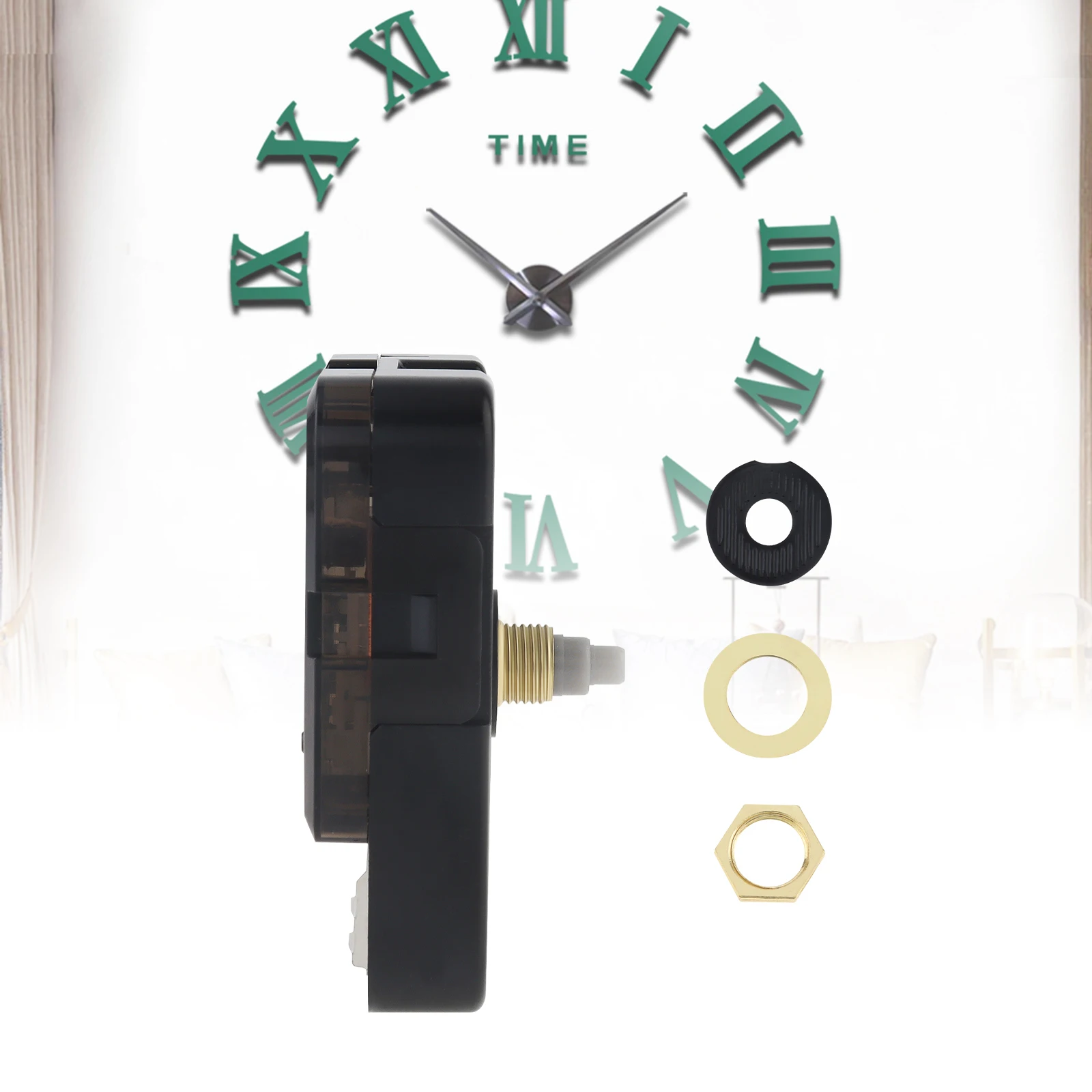 Quarzbatteriebetriebene, leise Wanduhr-Bewegungsmechanismen für Heimwerker/Reparatur, Ersatz von Uhrenteilen – Detail 3